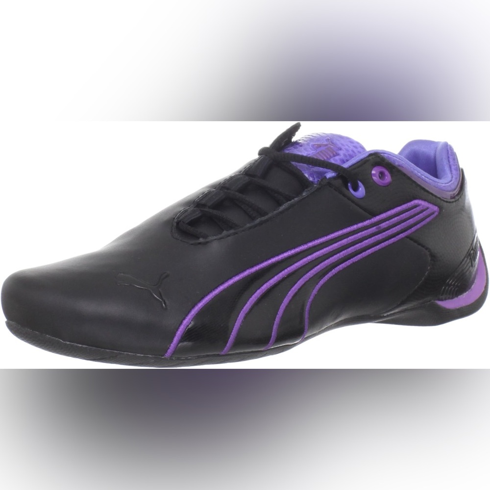 Puma Womens Future Cat M2 Black/Purple Sneakers 7.5